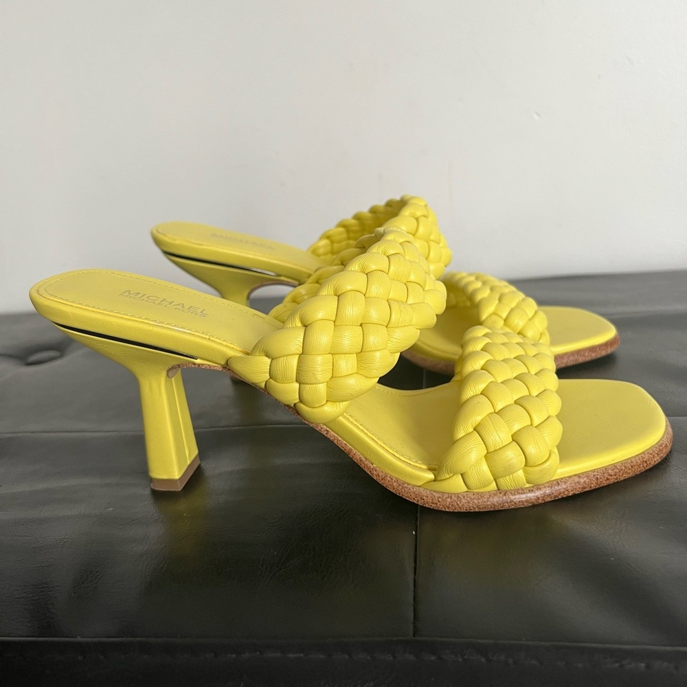 Michael Kors Yellow Braided Heels